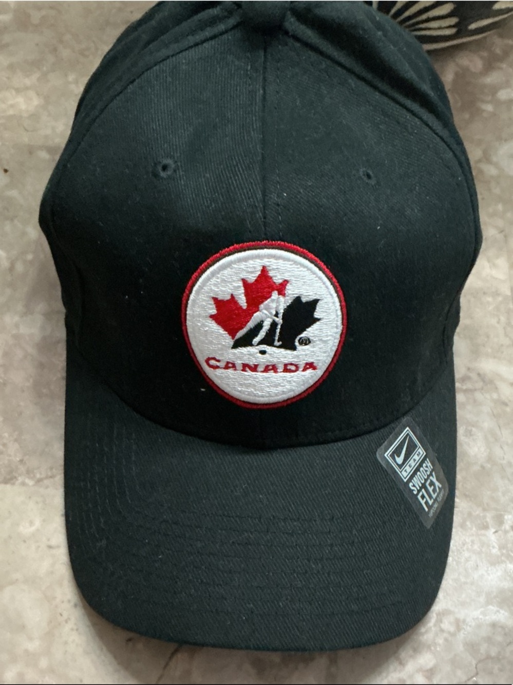 Nike Black Canada Hockey Patch Cap with Red Accents